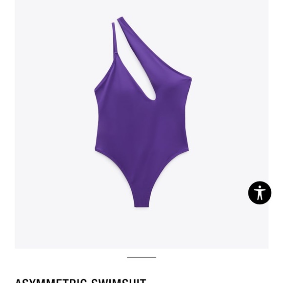 Zara Swim Zara Asymmetrical Swimsuit Purple Poshmark